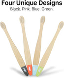 Sea Turtle Plant-Based Bristles, Ultra-Soft Bamboo Toothbrushes, Natural Toothbrush for Babies (4 Pack) by TinyTreasures Baby Boutique