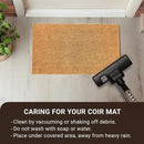KANKUN Coco Coir Door Mat with Heavy Duty Backing, Welcome Doormat (17" x 30"), Doormat Entrance (Plain - Anti Shedding) by CozyNest Decor