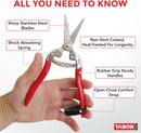 TABOR TOOLS Pruning Shears, Florist Scissors, Multi-Tasking Garden Snips for Arranging Flowers, Trimming Plants and Harvesting Herbs, Fruits or Vegetables. K17A. (Straight, Stainless Steel Blades) by GreenHaven Gardens