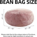 Bean Bag Chair 4Ft, Memory Foam Filled, Large Beanbag Chairs for Adults and Teens, Soft Sofa with Removable Flannel Cover, Round Couch for Living Room Bedroom College Dorm (Pink, 4FT-47×47"×24") by CozyNest Decor