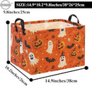 HIYAGON Halloween Basket Halloween Pumpkin Basket for Boys and Girls Trick or Treat Pumpkin Basket for Halloween Parties Cute Storage Bin Organizer Box Rectangular Room Decor(Halloween Pumpkin) by TinyTreasures Baby Boutique