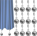 12 Pack Heavy Duty Curtain Weights, Heavy Weights for Outdoor Curtains of Pergola Patio Gazebo Cabana, Stainless Steel Weight Clip Down Curtain, Garden Flag, Shower Curtain, Tablecloth by GreenHaven Gardens