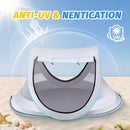 Baby Beach Tent with Baby Hat, Pop Up Toddler Travel Bed with Sun Hat for Boys or Girls, Sun Shade for Toddler Camping, Infant Portable Sun Shade, Summer Beach Baby by TinyTreasures Baby Boutique