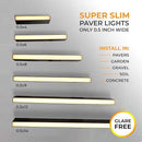 LUMENGY Paver Light Slim 0.5x16 Inch Glare-Free 2700K Warm White, Steel Brick Lighting for Pavers, Walls, Driveway & Pathway Borders, Waterproof IP67, 12V AC/DC Drive-Over Rated by CozyNest Decor
