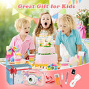 Kids Camera,HD Digital Video Camera with Protective Cover,Childrens Toys for 3 4 5 6 7 8 9 Year Old Boys/Girls,Selfie Camera for Kids,Christmas Birthday Gifts with 32GB SD Card (Unicorn Pink) by TinyTreasures Baby Boutique