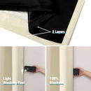 ChrisDowa 100% Blackout Curtains 63 inch Long for Bedroom with Black Liner, 2 Thick Layers Total Blackout Thermal Insulated Grommet Window Curtains 2 Panels Set (Light Beige, 38 x 63 Inch) by TinyTreasures Baby Boutique