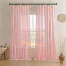 Joydeco Sheer Curtains 108 Inches Long, Beige Curtains for Living Room 2 Panels Set, Window Curtains Privacy Assured with Light Filtering(W52 x L108 Inch,Tapioca) by CozyNest Decor