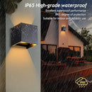 LANFU LED Aluminum Wall Lamp IP65 Waterproof, Black Modern Fashion Square Wall Lamp Wall Type Replaceable Bulb by GreenHaven Gardens