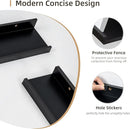 Picture Ledge Shelf, Wood Floating Shelves Set of 4, 24 inch Picture Ledge Shelves, Photo Ledge Nursery Book Shelves Wall Mounted for Living Room Kids' Room Bedroom, Color Black by TinyTreasures Baby Boutique