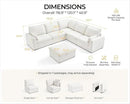 Oversized Modular Sofa Comfy Cloud Couch with Storage, Extra Deep Plush Sectional Sofa Set for Living Room, Covers Washable, Chenille, Olar (White, 6-seatser with Corner & Ottoman, v-Shaped) by CozyNest Decor
