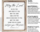 Christian Wooden Plaque, Bible Verse Scripture Decor, Framed Wall Plaque Signs 15 * 11.5 inches, Inspirational Christian Gift, May the Lord Bless You and Protect You Sign by CozyNest Decor