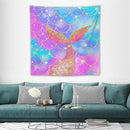 HZOHNAGO Mermaid Scales Tapestry Colorful Shiny Scales Mermaid Tail Pattern Printed Wall Tapestry Wall Hanging for Bedroom Living Room Dorm 60" W x 60" H by CozyNest Decor