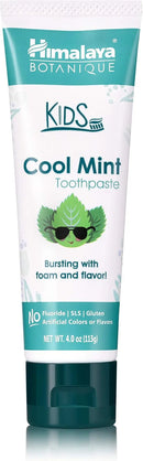 Himalaya Botanique Kids Toothpaste, Cool Mint, Fluoride-Free, Gentle, No Artificial Colors, SLS Free, Gluten Free, Cruelty Free, Vegan, Foaming, 4 Oz, 1 Pack… by CozyNest Decor