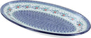 Blue Rose Polish Pottery December Joy Oval Platter by CozyNest Decor