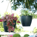 10 Inch Self Watering Hanging Pots, 2 Pack Hanging Planters with 40oZ Deep Reservior for Indoor Outdoor Plants Flowers, Black Speckles by CozyNest Decor