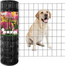 Black PVC Coated Welded Wire Fence 24 Inch x 50 Foot, 2 Inch x 3 Inch 16GA, Garden Border Fencing Roll Vinyl Coating Metal Wire Mesh for Yard Vegetable Plant Protection Poultry Netting by GreenHaven Gardens