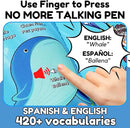 ZEENKIND Spanish & English Talking Learning Book for Kids 2 3 4 5 6 Years Old, 420 Words Toddler Educational Toys to Learn Spanish Interactive Audio Sound Books Bilingual Musical Toy Juegos para Niños by TinyTreasures Baby Boutique