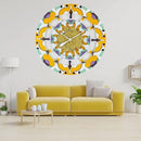 The Gears Clock Wall Clock Italy Collection with Moving Gears (Vietri, 36 inch Round) by CozyNest Decor