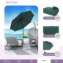 Midtown Umbrellas 10-Year-No-Fade - 8 Ft - UV Proof Forest Green Polyester Fabric - Umbrella Outdoor Patio, Auto-Tilt Aluminum Frame Patio Umbrella for Garden, Pool & Deck - Black Pole by GreenHaven Gardens