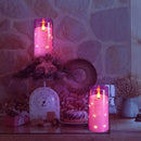 NURADA 3"x6"Flickering Flameless Candles: Built-in Star String Lights 3D Wick Battery Operated LED Pillar Candles with Remote and Timer for Table Wedding Centerpieces Party - 2 Pack Purple by CozyNest Decor