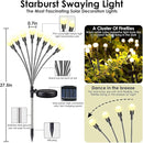 OZS 10PK Total 80LED Solar Garden Lights - Solar Lights Outdoor, Solar Firefly Lights, Solar Swaying Light, Sway by Wind, Solar Fairy Lights Waterproof for Pathway Pathway Decoration(Warm White) by GreenHaven Gardens