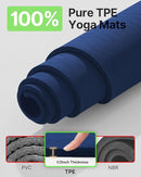 YOTTOY Large Yoga Mat (75 * 52 * 1/2inch),Extra Wide TPE Exercise Mat,Non-Slip Workout Mat for Pilates, Fitness, Barefoot, Home Gym Studio with Strap and Towel by TinyTreasures Baby Boutique