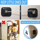 YEYA Upgraded Refrigerator Locks for Adults, Drawer Lock with Key, Cabinet Lock for Baby Proofing 2 Pack Black by TinyTreasures Baby Boutique