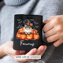 Personalized Ragdoll with Pumpkins Mug Gift for Halloween, Customized Name Ragdoll Witch Hat Coffee Cup, Unique Cat Breeds Ceramic Mug, Cat Dad Mom Halloween Cup, Black Tea Cups 11oz 15oz by TinyTreasures Baby Boutique