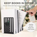 Metal Bookends for Bookshelves and Magazines - Strong Heavy Duty Book Dividers for Home, Office and School by CozyNest Decor
