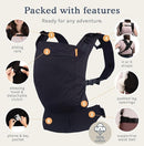 Beco Baby Carrier Toddler Carrier with Extra Wide Seat, 100% Cotton Toddler Carrying Backpack Style and Front-Carry, Lightweight & Breathable Child Carrier, 20-60 lbs (Grey) by TinyTreasures Baby Boutique