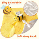Pro Goleem Bee Loveys for Babies Soft Security Blanket Baby Snuggle Toy Stuffed Animal Blanket Unisex Lovie Baby Gifts for Infant and Toddler Yellow 12 Inch by TinyTreasures Baby Boutique