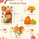 DC-BEAUTIFUL 153 Pcs Fall Window Clings, 12 Sheets Double Sided Autumn Pumpkin Scarecrow Maple Leaf Glass Stickers, Reusable Static Thanksgiving Window Decals Party Decors for Home Office School Shop by CozyNest Decor