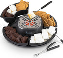 Kusini Smores Maker Tabletop Indoor - Flameless Electric Marshmallow Roaster – 4 Detachable Trays & 4 Roasting Forks – Gift Set & Date Night Idea. Movie Night Supplies & Housewarming Gift by TinyTreasures Baby Boutique