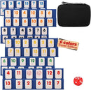 Mini Rummy Cube Game Set 6 Players with 6 Holders and 160 Rummy Tiles, Small Travel and Family Board Game for Adults and Kids by TinyTreasures Baby Boutique