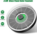 Solar Fountain for Bird Bath Glass - No Battery, 3.5W Solar Bird Bath Fountains Green Flower with 4 Fixed Rods & 7 Nozzles, Solar Powered Water Fountain for Bird Bath,Pond,Pool,Outdoor,Garden by GreenHaven Gardens