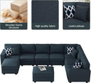 L Lengend Vansen Modular Sectional Sofa U Shaped Couch with Ottoman Modern Reversible Corner Sectional Couch for Living Room (Charcoal, U Shaped Sofa-5) by CozyNest Decor