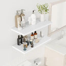 30" Floating Shelves for Wall, 12" Deep Slim White Floating Shelves, Wall-Mounted Shelves for Bedroom, Living Room, Kitchen, Bathroom - Set of 2 by CozyNest Decor