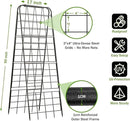 Heavy Duty 50"x17" Adjustable A-Frame Trellis for Climbing Plants – Rust-Proof Metal Garden Trellis with Dense Grid Design, Perfect for Raised Beds, Tomatoes, Cucumbers & Outdoor Vines (Black, 1 Pcs) by GreenHaven Gardens