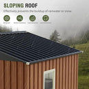 8x6 Ft Storage Shed, Large Outdoor Shed with Floor Base, Window, Lockable Doors, Outside Steel Shed for Garden, Backyard, Lawn, Patio Utility, Tool Storage by GreenHaven Gardens