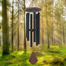 Wind Chimes for Outside, 30" Black Aluminium Wind Chime with Wind Catcher, Outdoor Garden Patio Decoration Windchimes, Classic Zen Gift for Men and Women by CozyNest Decor