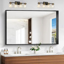 Black Bathroom Mirror, 36x55 Inch Rectangular Deep Frame Mirror, Large Wall Mounted Bathroom Vanity Mirror Over Sink for Bedroom,Restroom, Living Room, Hangs Vertically or Horizontally by CozyNest Decor