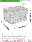 LANGYASHAN Rectangular Storage Bin Collapse Canvas Fabric Cartoon Storage Basket with Handles for Organizing Home Kitchen Boys and Girls Toys Office Closet Shelf Baskets (Rec Vehicle) by TinyTreasures Baby Boutique
