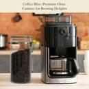 Glass Coffee Canister Coffee Containers for Ground Coffee Coffee Bean Storage Airtight Seal with Locking Clamp, Coffee Bar Accessories Perfect for Kitchen Storage by CozyNest Decor