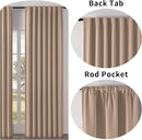 Joydeco Custom Blackout Curtains for Bedroom, 1 Panel Room Darkening Curtains & Drapes for Living Room Window Rod Pocket Back Tab (Custom Size,Khaki) by TinyTreasures Baby Boutique