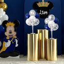 TONIFUL 4 Set Navy Blue Silver Balloon Centerpieces for Table,Balloon Stand Kit for Graduation Decoration 2025,Retirement Party Decorations,Men’s Birthday Decorations,Father's Day by TinyTreasures Baby Boutique