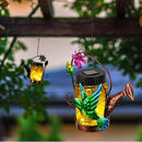 2 Pack Solar Lanterns Outdoor Waterproof Kettle Hanging Solar Lantern, Watering Jar Outdoor Solar Lanterns with Hummingbird Decor for Yard Garden Tree by GreenHaven Gardens