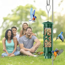 Squirrel Proof Bird Feeders for Outdoors Hanging, Metal Squirrel Proof Bird Feeder with Gravity Protection, 3LB Large Capacity Wild Bird Feeders for Outside Finch, Cardinal, Blue Jay (Green) by GreenHaven Gardens