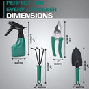 2wayz Garden Tool Set - 5-Piece Durable Gardening Hand Tools - 3x12x7-inch Gardening Kit with Portable Box and Carrying Case - Small Garden Planting Tools - Garden Essentials - Gift for Garden Lovers by GreenHaven Gardens