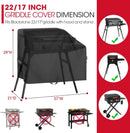 Unicook Griddle Cover for Blackstone 22 Inch and 17 Inch Griddle with Hood and Stand, Heavy Duty Waterproof Outdoor BBQ Grill Cover with Sealed Seam, Black by GreenHaven Gardens