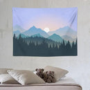 HZOHNAGO Mountain Tapestry Forest Mountain Sunrise Pattern Printed Wall Tapestry Wall Hanging for Bedroom Living Room Dorm 40" W x 30" H by CozyNest Decor